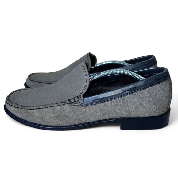 John Varvatos USA Star Slip-on Loafers Brown / Grey Suede 7475 Men\'s 10M‎ main image 4